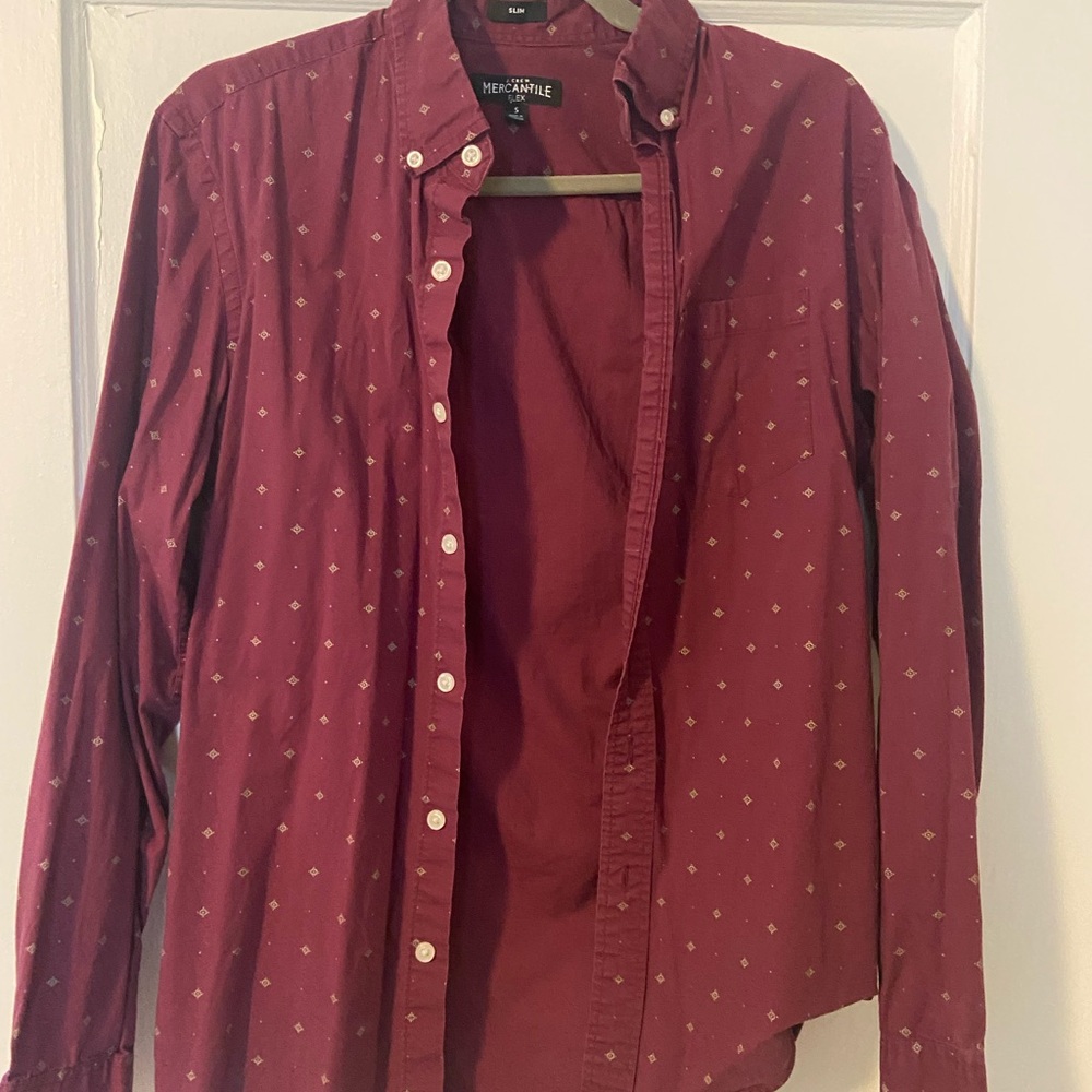J. Crew Burgundy Casual Button Down Shirt
